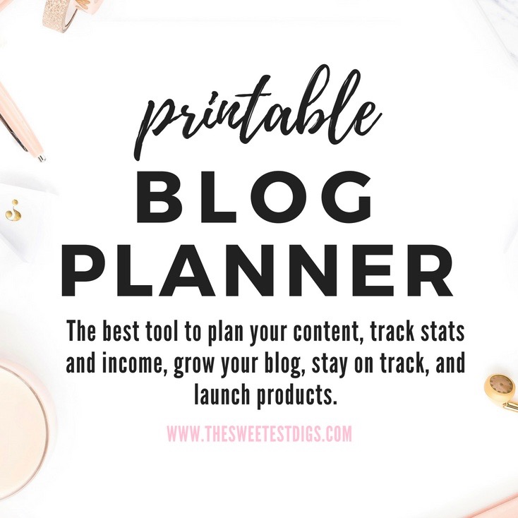 Printable Blog Planner | Blog Tools | Blogging Editorial Calendar and Worksheets | Blogger Guidebook