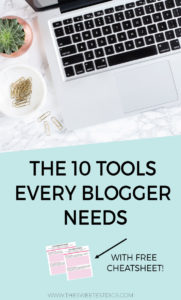 The top 10 must-have tools and programs for running your DIY and design blogging biz. Ever blogger and online entrepreneur needs these!! Click through for the free download cheatsheet!