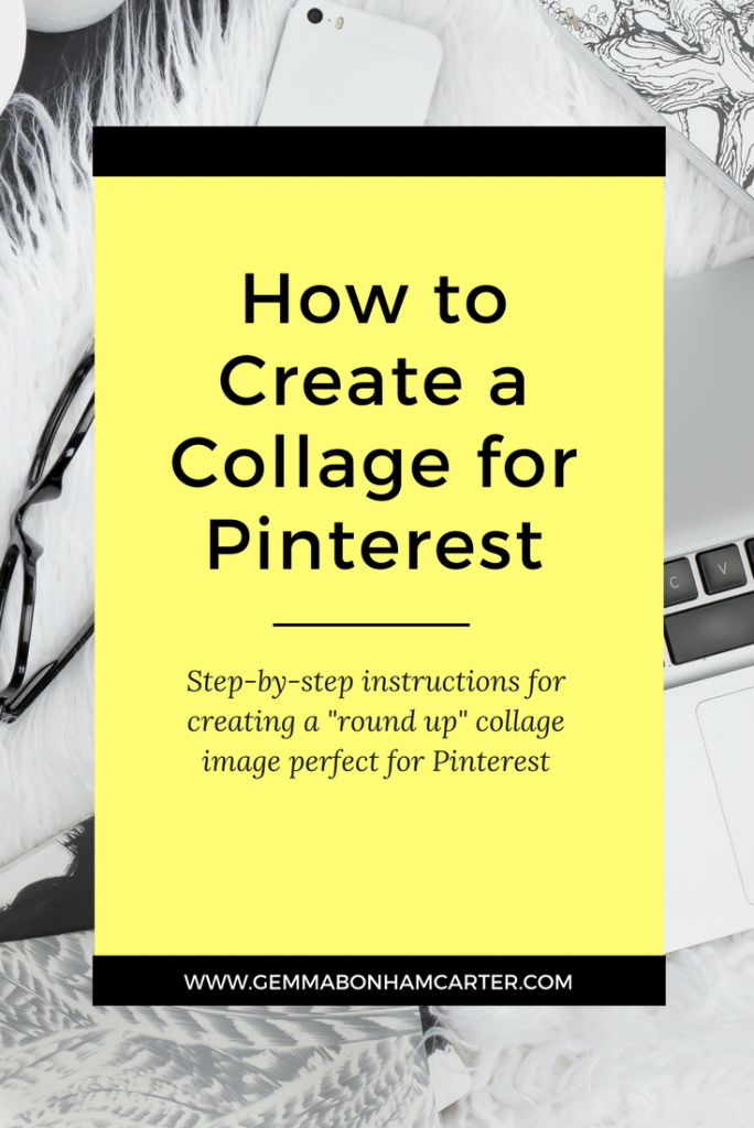How to create a round-up blog post using Canva. Create this pinnable graphic with a collage of photos - great to drive traffic from Pinterest.