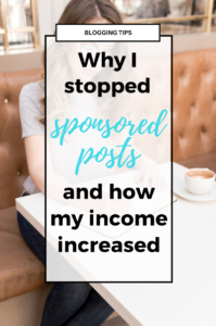 Why I stopped doing sponsored posts and brand collaborations as a blogger. Plus, what I'm focusing on instead that has allowed me to grow my income and make more money blogging!