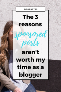 Why I stopped doing sponsored posts and brand collaborations as a blogger. Plus, what I'm focusing on instead that has allowed me to grow my income and make more money blogging!