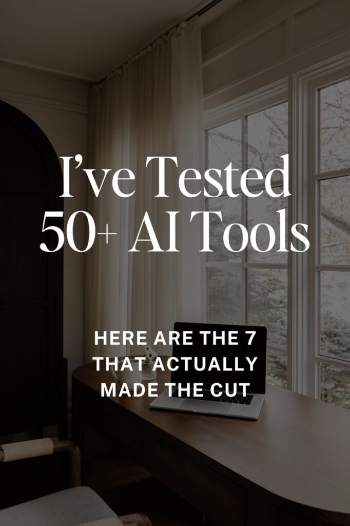 This stock image features text reading: I've Tested 50+ AI Tools - Here Are the 7 That Actually Made the Cut
